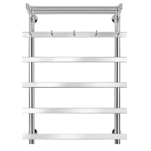 Полотенцесушитель Secado Понтида 1 КСП с крючками и полочкой , водяной, хром