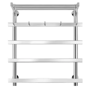 Полотенцесушитель Secado Понтида 1 КСП с крючками и полочкой , водяной, хром