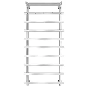 Полотенцесушитель Secado Понтида 1 КСП с крючками и полочкой , водяной, хром