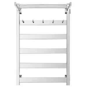 Полотенцесушитель Secado Комано 1 КСП, с крючками и полочкой, водяной, хром