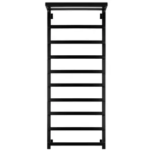 Полотенцесушитель Secado Корсано 1 СП , с полочкой , водяной, ЧЕРНЫЙ МАТОВЫЙ