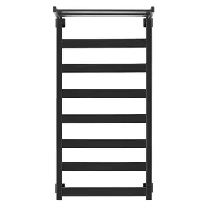 Полотенцесушитель Secado Комано 1 СП, с полочкой ,водяной, ЧЕРНЫЙ МАТОВЫЙ