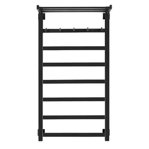 Полотенцесушитель Secado Корсико 1 КСП, с крючками и полочкой, водяной, ЧЕРНЫЙ МАТОВЫЙ