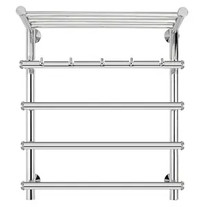 Полотенцесушитель Secado Турин 1 КСП, с крючками и полочкой, водяной, хром