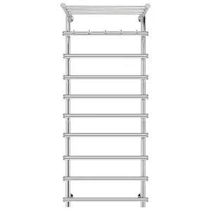 Полотенцесушитель Secado Турин 1 КСП, с крючками и полочкой, водяной, хром