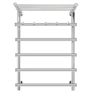 Полотенцесушитель Secado Турин 1 КСП, с крючками и полочкой, водяной, хром