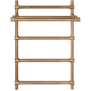 Полотенцесушитель латунный Secado Флоренция 3 с полочкой, водяной, бронза