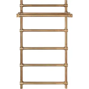 Полотенцесушитель латунный Secado Флоренция 3 с полочкой, водяной, бронза