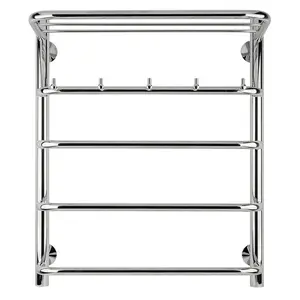 Полотенцесушитель Secado Мерида 1 КСП , с крючками и полочкой, электрический L/R хром