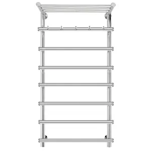 Полотенцесушитель Secado Турин 1 КСП, с крючками и полочкой,  электрический L/R  хром