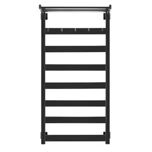 Полотенцесушитель Secado Комано 1 КСП, с крючками и полочкой , электрический L/R черный матовый