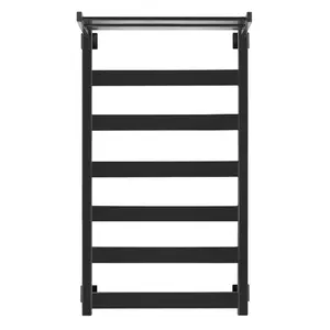 Полотенцесушитель Secado Комано 1 СП , с полочкой, электрический L/R черный матовый