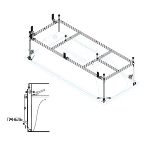 Металлический каркас CEZARES EMP-180-80-MF-R  180х80