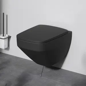 AM.PM Inspire V2.0 подвесной унитаз FlashClean с сиденьем микролифт, черн мат