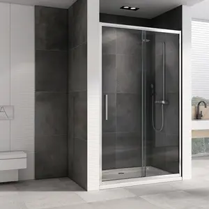 Душевая дверь ABBER Schwarzer Diamant прозрачное/хром