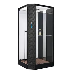 Душевая кабина прямоугольная с паром Orans SR-89101RS/LS Black  L/R