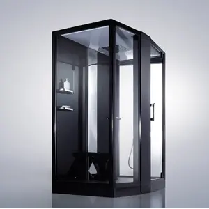 Душевая кабина прямоугольная с паром Orans SR-89102RS Black  L/R