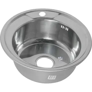 Мойка MLN490N 0,6/160 врезная/полированная с сифоном