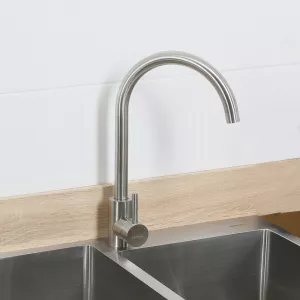 Смесители: Смеситель д/кухни MELANA-610103 Tondo нерж.сталь, однорычажный, сатин, литой излив 1 в магазине Акватория Смесители: Смеситель д/кухни MELANA-610103 Tondo нерж.сталь, однорычажный, сатин, литой излив 1 в магазине Акватория