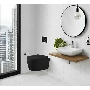 Унитаз Ceruttispa CT10016 SELLA Aria MBF подвесной безободковый, черный матовый