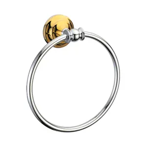 Держатель для полотенца MELANA хром+золото MLN-820009