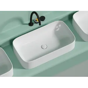 Умывальник чаша Ceramica Nova накладная ( Белый Матовый) Element 705*380*150мм