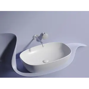 Умывальник чаша Ceramica Nova накладная овальная (цвет Белый Матовый) Element 600*380*138мм