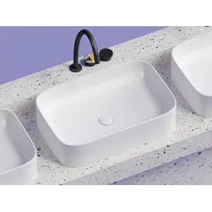 Умывальник чаша Ceramica Nova накладная прямоугольная Element 605*380*150мм