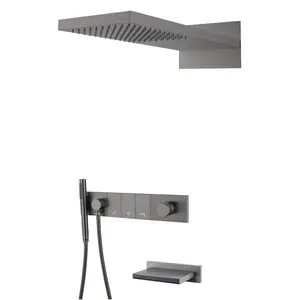 Встраиваемая  душевая система  Boheme ZODIAC 132-2-GM антрацит