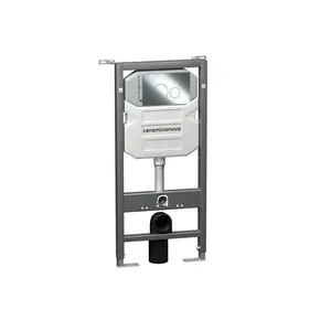 Система инсталляции для унитазов CERAMICANOVA Envision с кнопкой смыва Round  и креплениями
