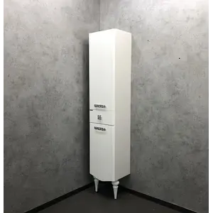 COMFORTY. Шкаф-колонна "Монако-40" левый/правый  белый глянец