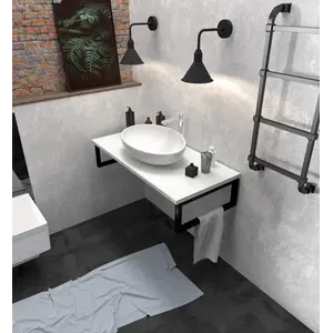 Тумба подвесная 1Marka GRUNGE LOFT бетон светлый