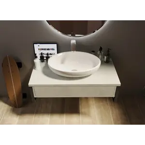 Тумба подвесная 1Marka GRUNGE LOFT бетон светлый