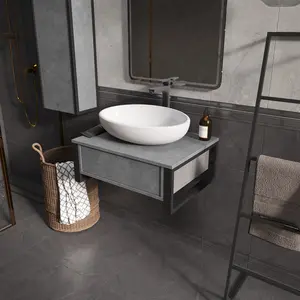 Тумба подвесная 1Marka GRUNGE LOFT  1в.я Бетон лофт