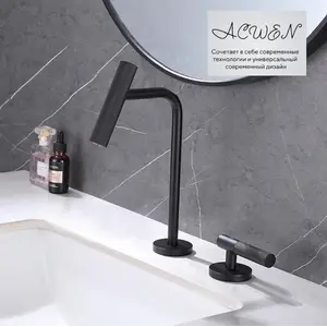 Смеситель для раковины ACWEN BN 063B черный матовый дизайнерский