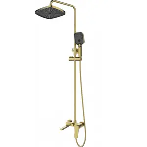 Душевая стойка  ESBANO GEMINI (DS-SG) брашированное золото