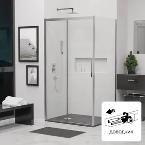 Душевой уголок RGW LE-41 (LE-12 + Z-050-2) прозрачное/хром