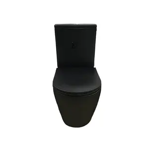 Унитаз-компакт AVS Сити безободковый, черный матовый