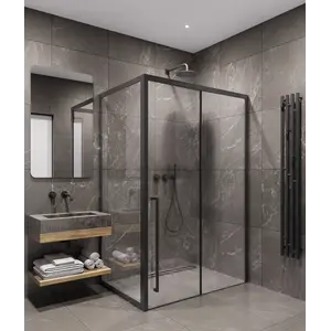 Timo душевое ограждение  TDSS-/03C-8L/R, раздвиж , проф черный