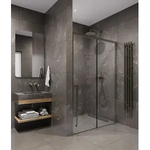 Timo Душевая дверь TDSS-/13C-8L/R  раздвиж, проф никель, стекло проз 8 мм