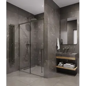 Timo Душевая дверь TDSS-/13C-8L/R  раздвиж, проф никель, стекло проз 8 мм