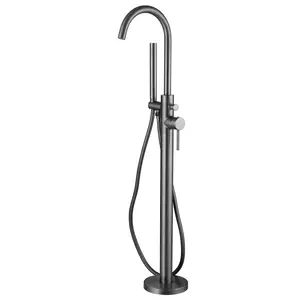 Смеситель ABBER Wasser Kreis AF8115NG напольный для ванны, никель