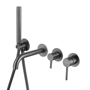 Смеситель ABBER Wasser Kreis AF8130NG для ванны скрытого монтажа, никель