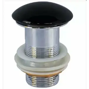 Донный клапан для раковины CeramaLux RD018 чёрный без прелива