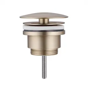 Донный клапан ABBER AF0012G без перелива, фиксированный, золото матовое