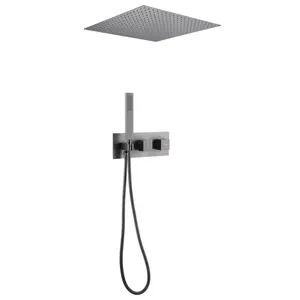 Душевая система ABBER Daheim AF8255NG скрытого монтажа без излива, термостат, никель