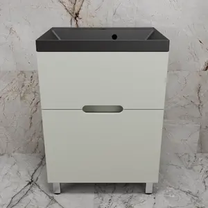 Тумба напольная Style line "Матис " с раковиной ASTI (2 ящика), ОЛИВА, ЭМАЛЬ