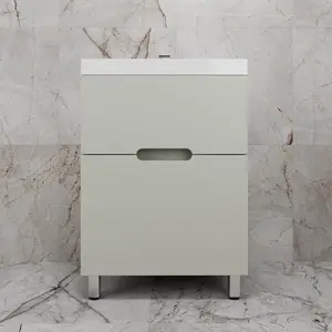 Тумба напольная Style line "Матис " с раковиной ASTI (2 ящика), ОЛИВА, ЭМАЛЬ