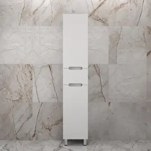 Колонна напольная "Матис" 36 см 1 ящик, Белый матовый, PLUS, ЭМАЛЬ