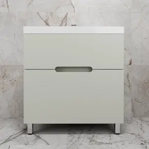 Тумба напольная Style line "Матис " с раковиной ASTI (2 ящика), ОЛИВА, ЭМАЛЬ